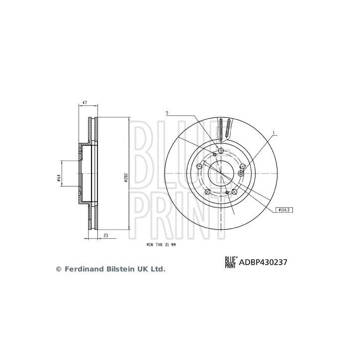 Stabdžių diskas BLUE PRINT ADBP430237