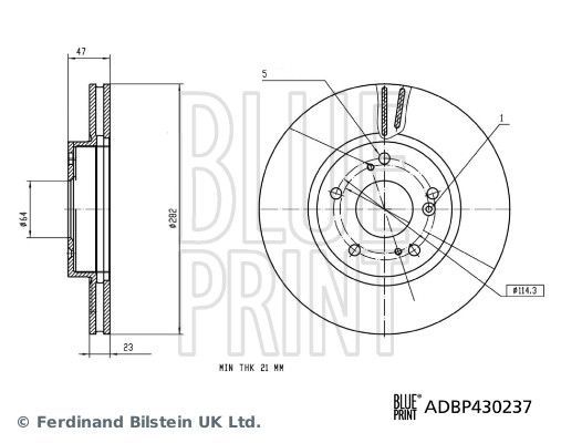 Stabdžių diskas BLUE PRINT ADBP430237