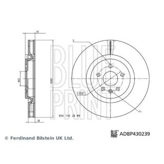 Stabdžių diskas BLUE PRINT ADBP430239