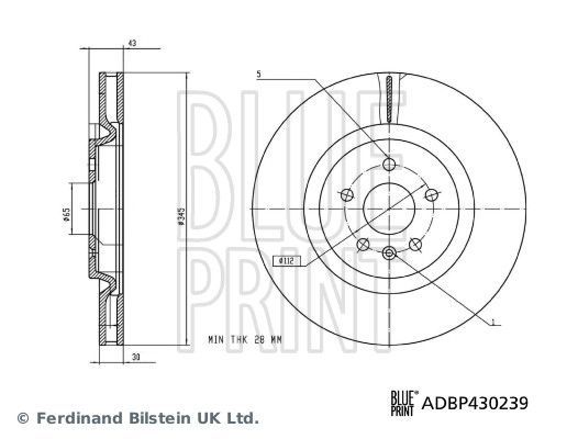 Stabdžių diskas BLUE PRINT ADBP430239