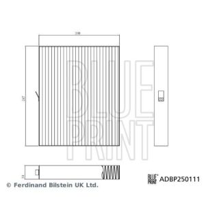 Filtras, salono oras BLUE PRINT ADBP250111