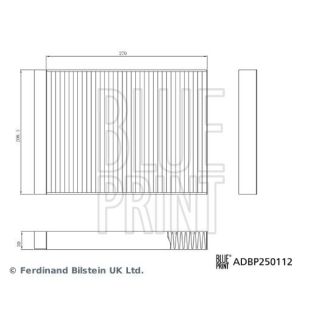 Filtras, salono oras BLUE PRINT ADBP250112