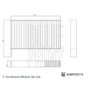 Filtras, salono oras BLUE PRINT ADBP250114