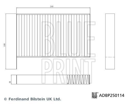 Filtras, salono oras BLUE PRINT ADBP250114