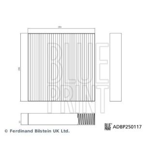Filtras, salono oras BLUE PRINT ADBP250117