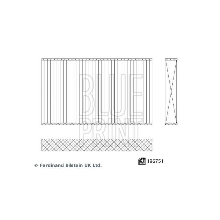 Filtras, salono oras BLUE PRINT ADBP250119