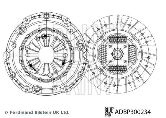 Sankabos komplektas BLUE PRINT ADBP300234