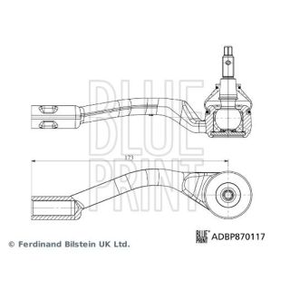 Skersinės vairo trauklės galas BLUE PRINT ADBP870117