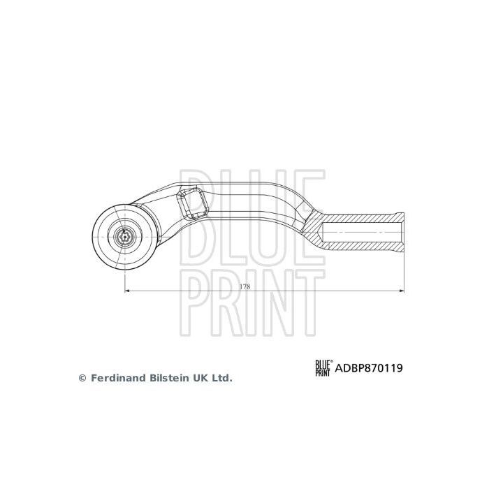 Skersinės vairo trauklės galas BLUE PRINT ADBP870119