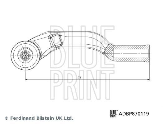 Skersinės vairo trauklės galas BLUE PRINT ADBP870119