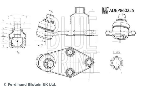 Šarnyras / girgždukas BLUE PRINT ADBP860225