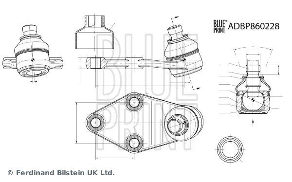Šarnyras / girgždukas BLUE PRINT ADBP860228