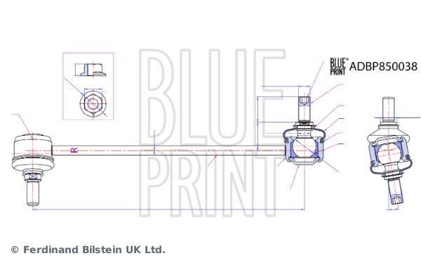 šarnyro stabilizatorius BLUE PRINT ADBP850038