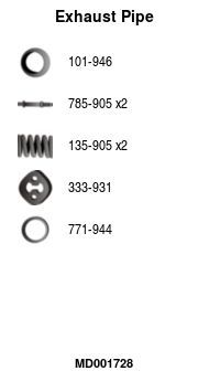 Išleidimo kolektorius FA1 MD001728