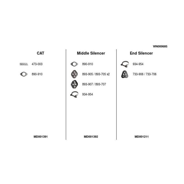 Išmetimo sistema FA1 WN000685