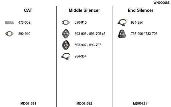 Išmetimo sistema FA1 WN000685