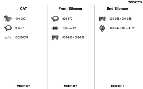 Išmetimo sistema FA1 WN000703