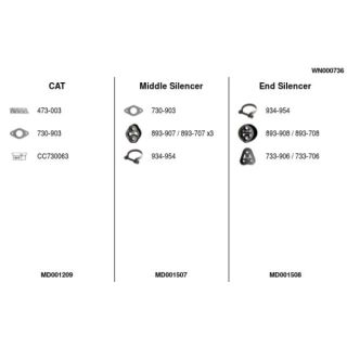 Išmetimo sistema FA1 WN000736