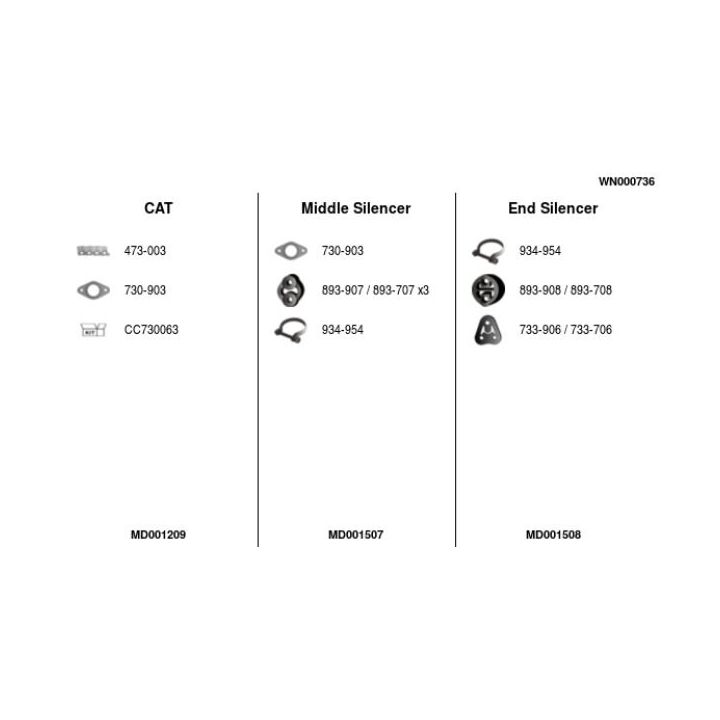 Išmetimo sistema FA1 WN000736