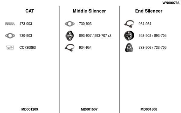 Išmetimo sistema FA1 WN000736