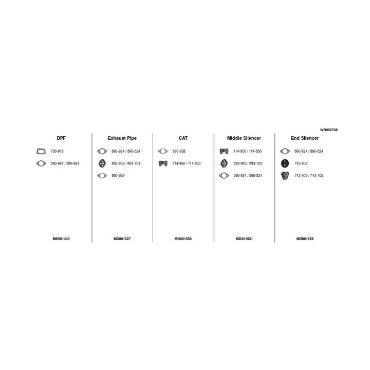 Išmetimo sistema FA1 WN000748