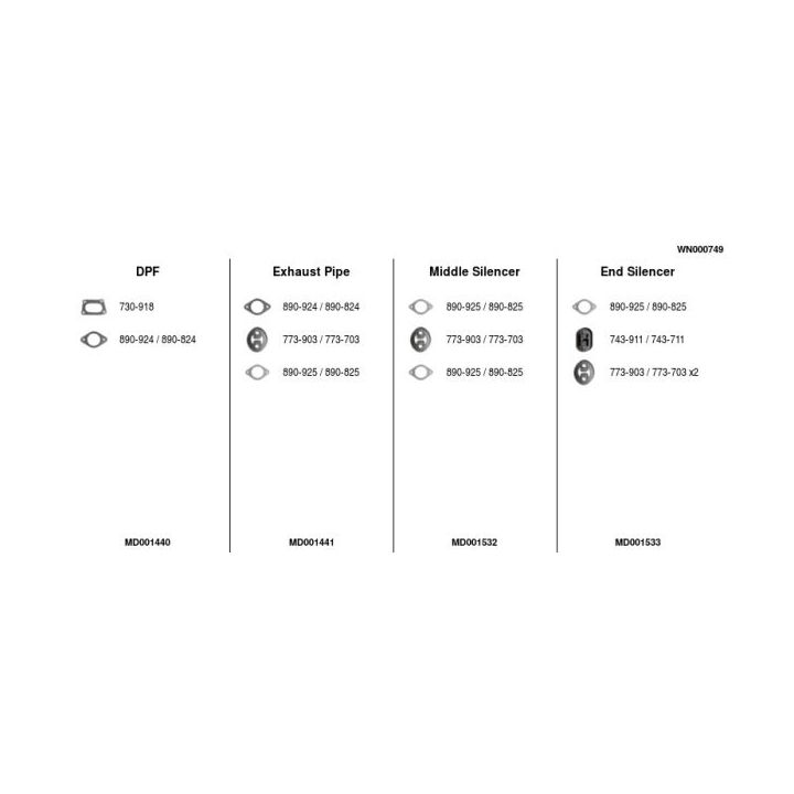 Išmetimo sistema FA1 WN000749