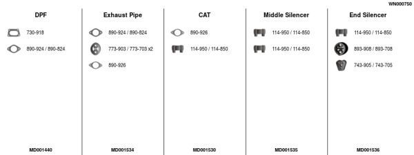 Išmetimo sistema FA1 WN000750