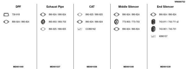 Išmetimo sistema FA1 WN000752