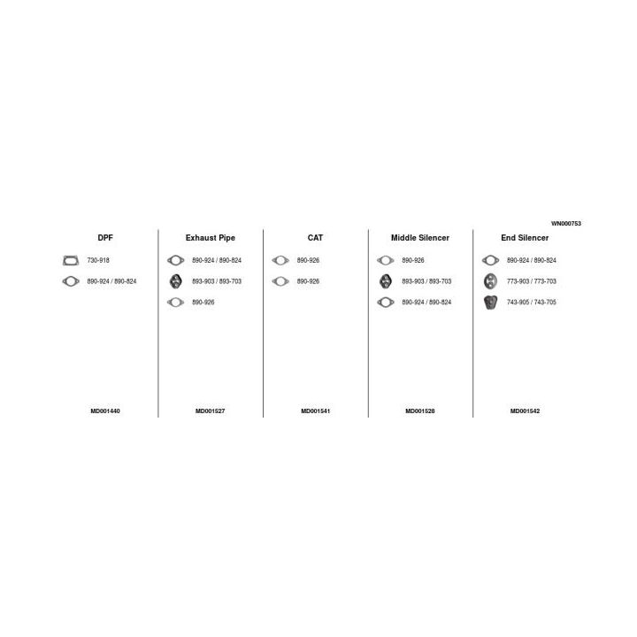 Išmetimo sistema FA1 WN000753