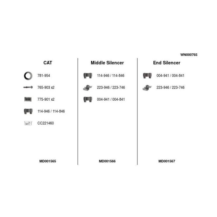 Išmetimo sistema FA1 WN000765