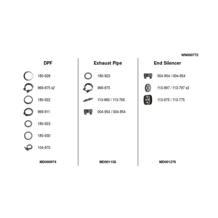 Išmetimo sistema FA1 WN000772