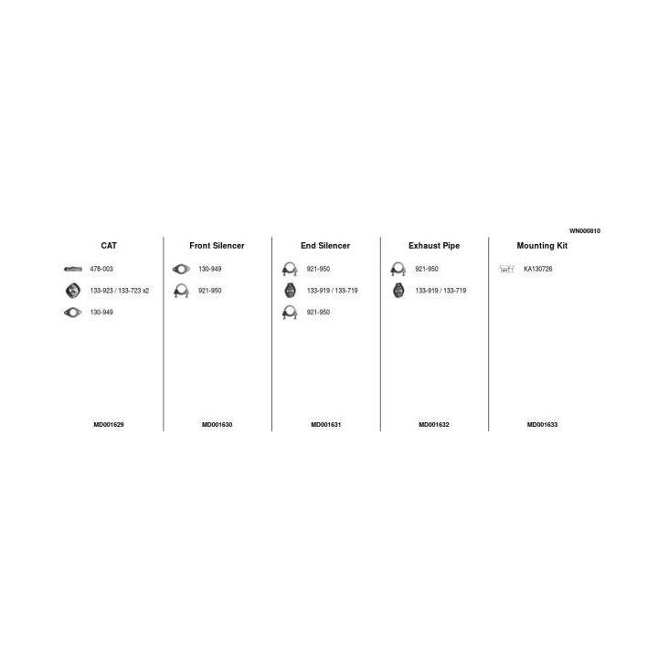 Išmetimo sistema FA1 WN000810