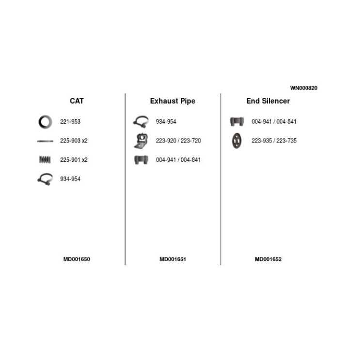 Išmetimo sistema FA1 WN000820
