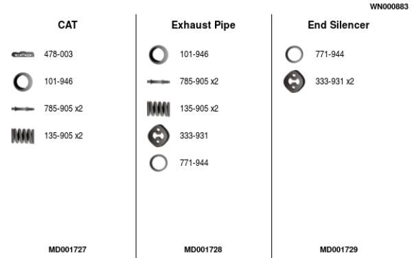 Išmetimo sistema FA1 WN000883