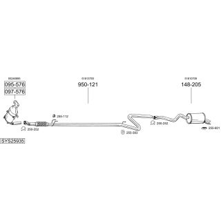 Išmetimo sistema BOSAL SYS25935