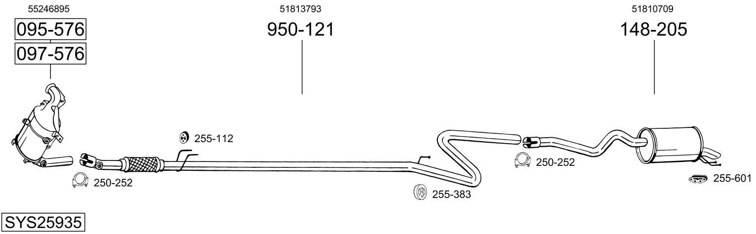Išmetimo sistema BOSAL SYS25935