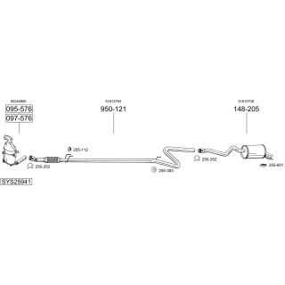Išmetimo sistema BOSAL SYS25941