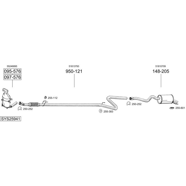 Išmetimo sistema BOSAL SYS25941