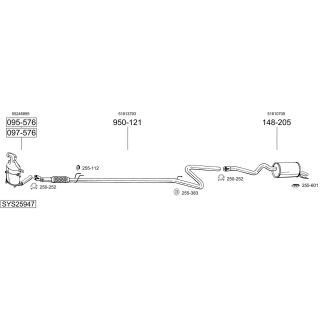 Išmetimo sistema BOSAL SYS25947