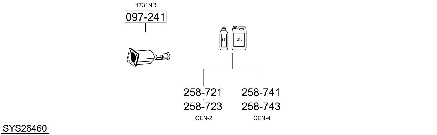 Išmetimo sistema BOSAL SYS26460