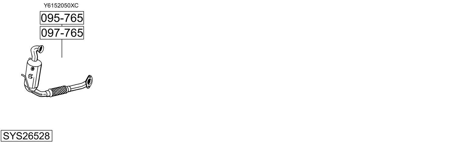 Išmetimo sistema BOSAL SYS26528