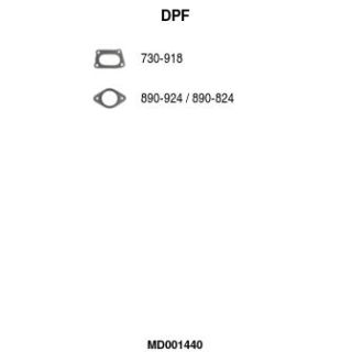 Suodžių / kietųjų dalelių filtras, išmetimo sistema FA1 MD001440