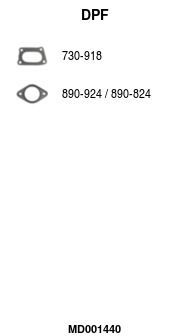 Suodžių / kietųjų dalelių filtras, išmetimo sistema FA1 MD001440