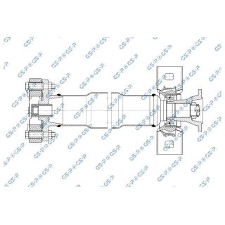 šarnyrinis velenas, ašies pavara GSP PS901687