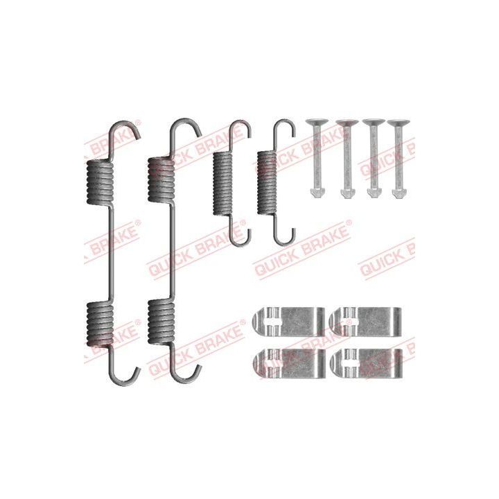Priedų komplektas, stovėjimo stabdžių trinkelės QUICK BRAKE 105-0078