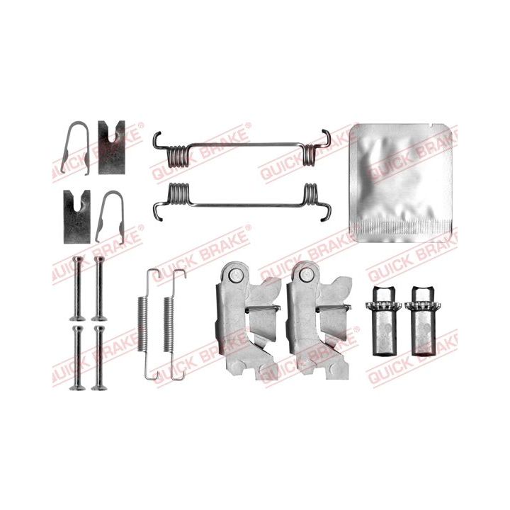 Priedų komplektas, stovėjimo stabdžių trinkelės QUICK BRAKE 105-0875S