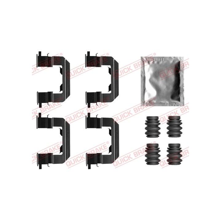 Priedų komplektas, diskinių stabdžių trinkelės QUICK BRAKE 109-0019