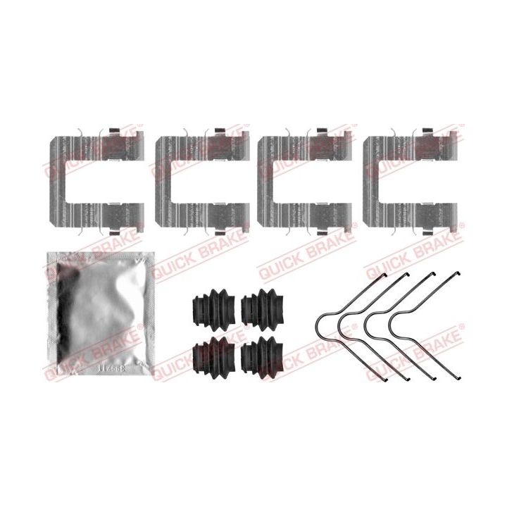 Priedų komplektas, diskinių stabdžių trinkelės QUICK BRAKE 109-0074