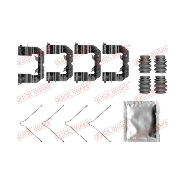Priedų komplektas, diskinių stabdžių trinkelės QUICK BRAKE 109-0089