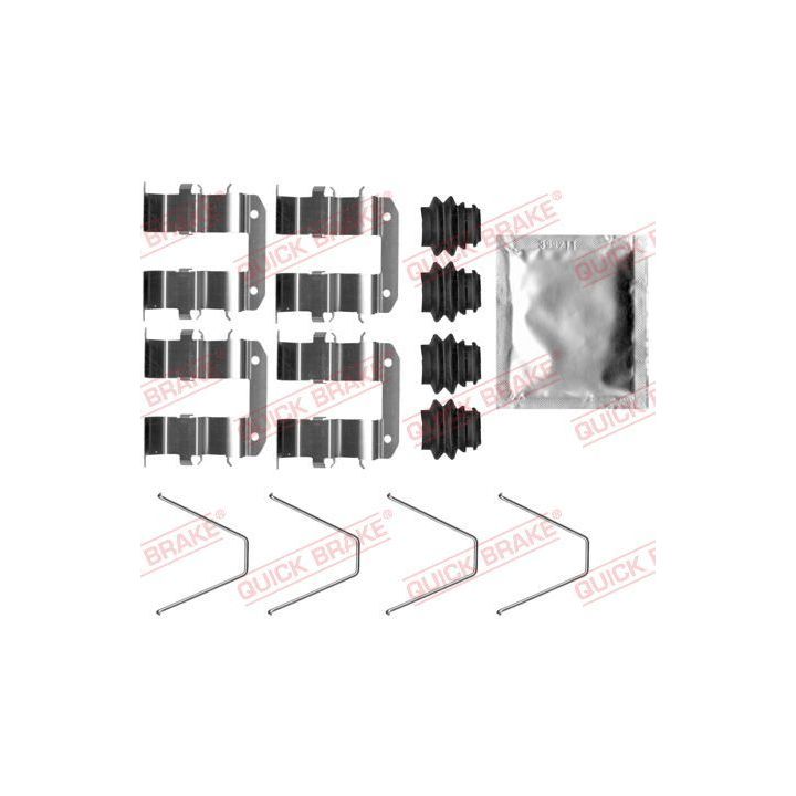 Priedų komplektas, diskinių stabdžių trinkelės QUICK BRAKE 109-0094
